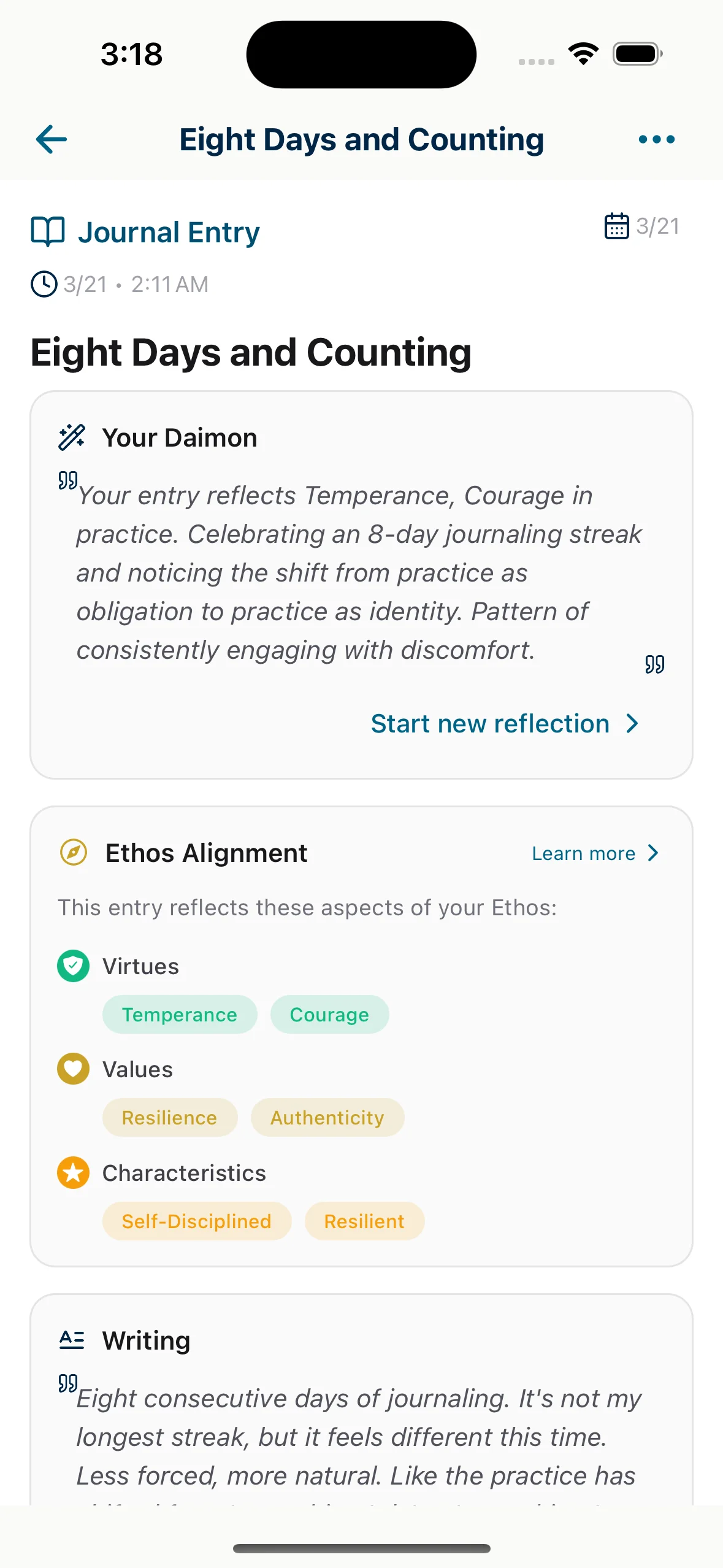 Know Your Ethos journal entry